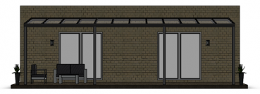 Preview: Überdachung mit VSG 8,76 mm klar, 9 x 3 m
